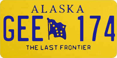 AK license plate GEE174