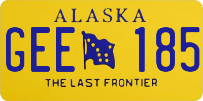 AK license plate GEE185