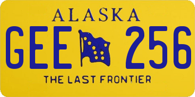 AK license plate GEE256