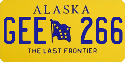 AK license plate GEE266