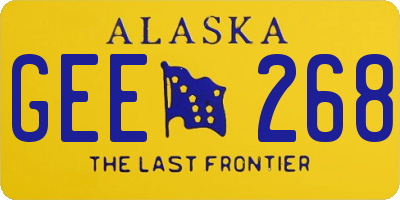 AK license plate GEE268