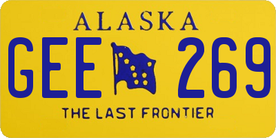 AK license plate GEE269