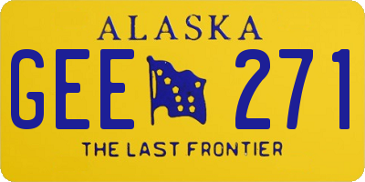 AK license plate GEE271