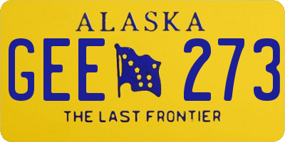 AK license plate GEE273