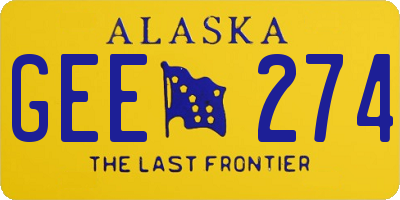 AK license plate GEE274