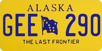AK license plate GEE290