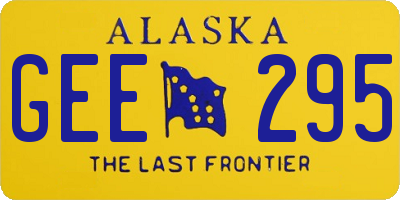 AK license plate GEE295