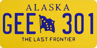 AK license plate GEE301