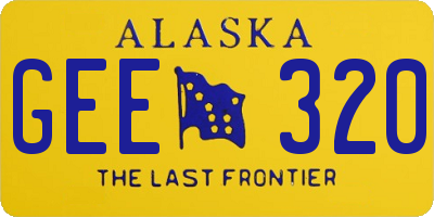 AK license plate GEE320