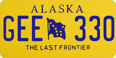 AK license plate GEE330