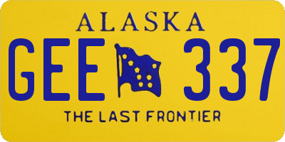 AK license plate GEE337