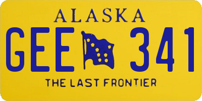 AK license plate GEE341