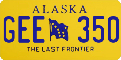 AK license plate GEE350
