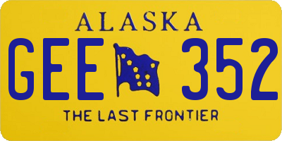 AK license plate GEE352