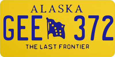 AK license plate GEE372