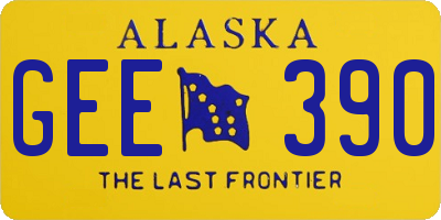 AK license plate GEE390