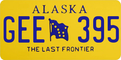 AK license plate GEE395