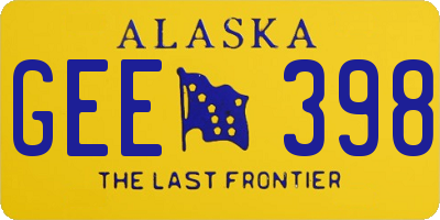 AK license plate GEE398