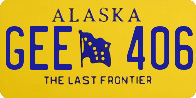 AK license plate GEE406