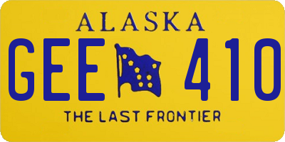 AK license plate GEE410