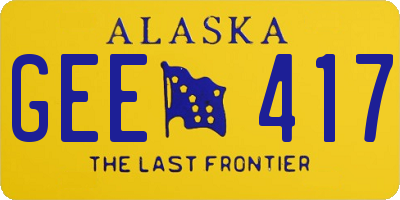 AK license plate GEE417