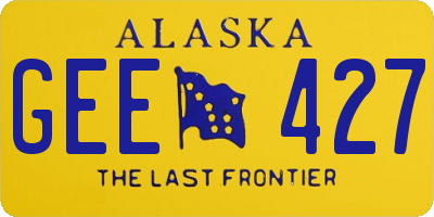 AK license plate GEE427