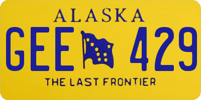 AK license plate GEE429