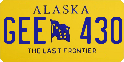 AK license plate GEE430