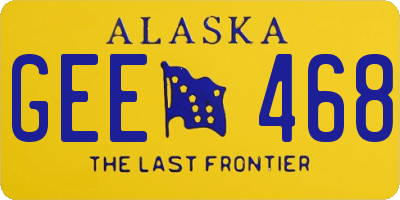 AK license plate GEE468