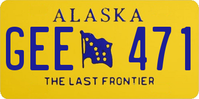 AK license plate GEE471
