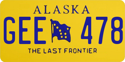 AK license plate GEE478