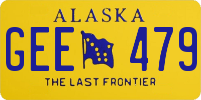 AK license plate GEE479