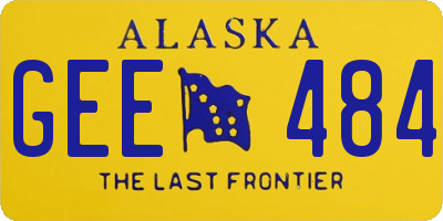 AK license plate GEE484