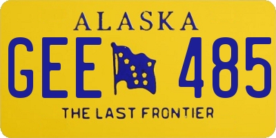 AK license plate GEE485