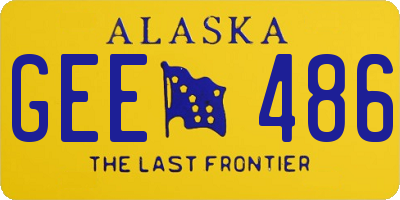 AK license plate GEE486