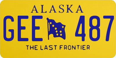 AK license plate GEE487