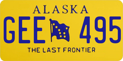 AK license plate GEE495