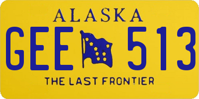 AK license plate GEE513