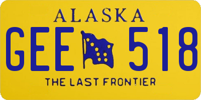 AK license plate GEE518