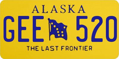 AK license plate GEE520
