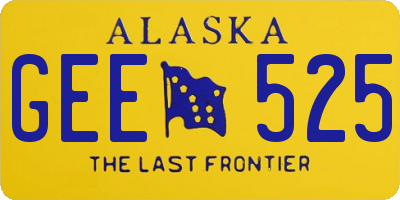 AK license plate GEE525