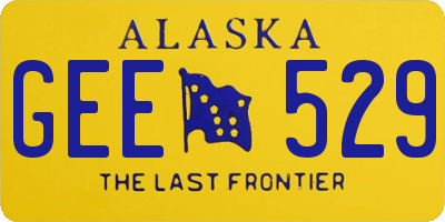 AK license plate GEE529