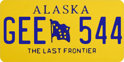 AK license plate GEE544