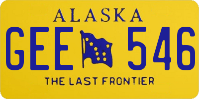 AK license plate GEE546
