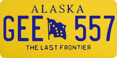AK license plate GEE557