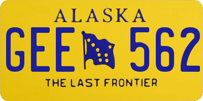 AK license plate GEE562