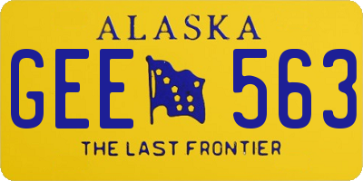 AK license plate GEE563