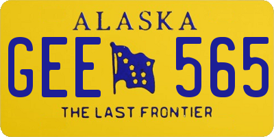 AK license plate GEE565