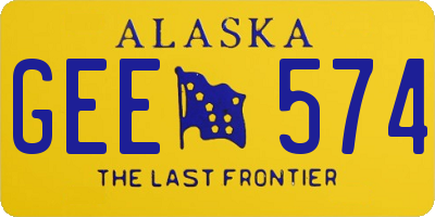 AK license plate GEE574