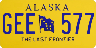 AK license plate GEE577
